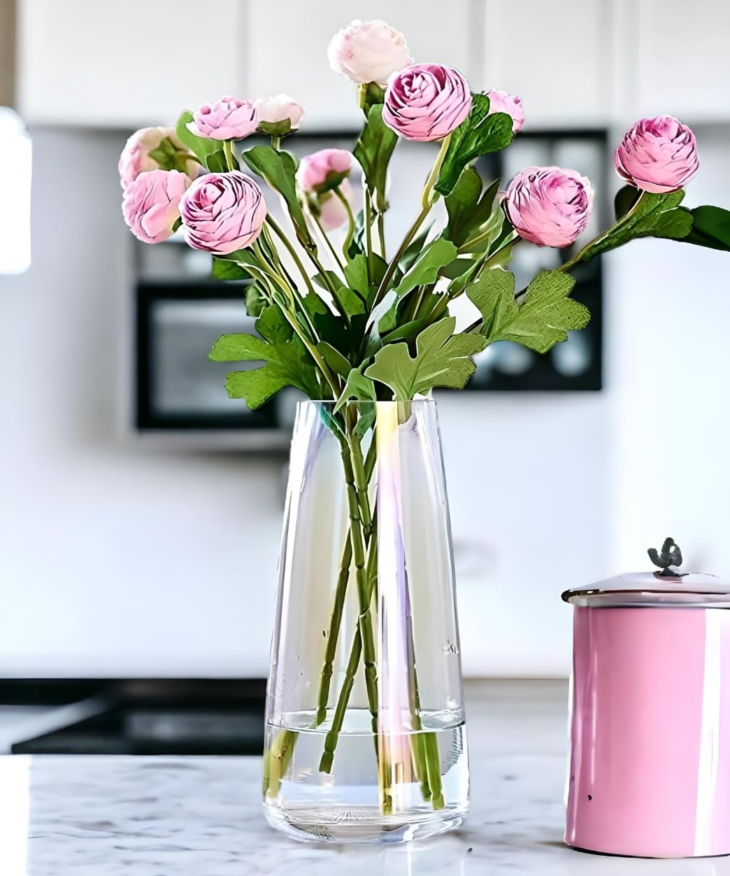 Relanta™ Flower Glass Vase for Decor | vases for Home Decor -Centerpieces vases Living Room Kitchen Office Wedding (B0CNM2HCFG) Amazon Price History, Amazon Price Tracker