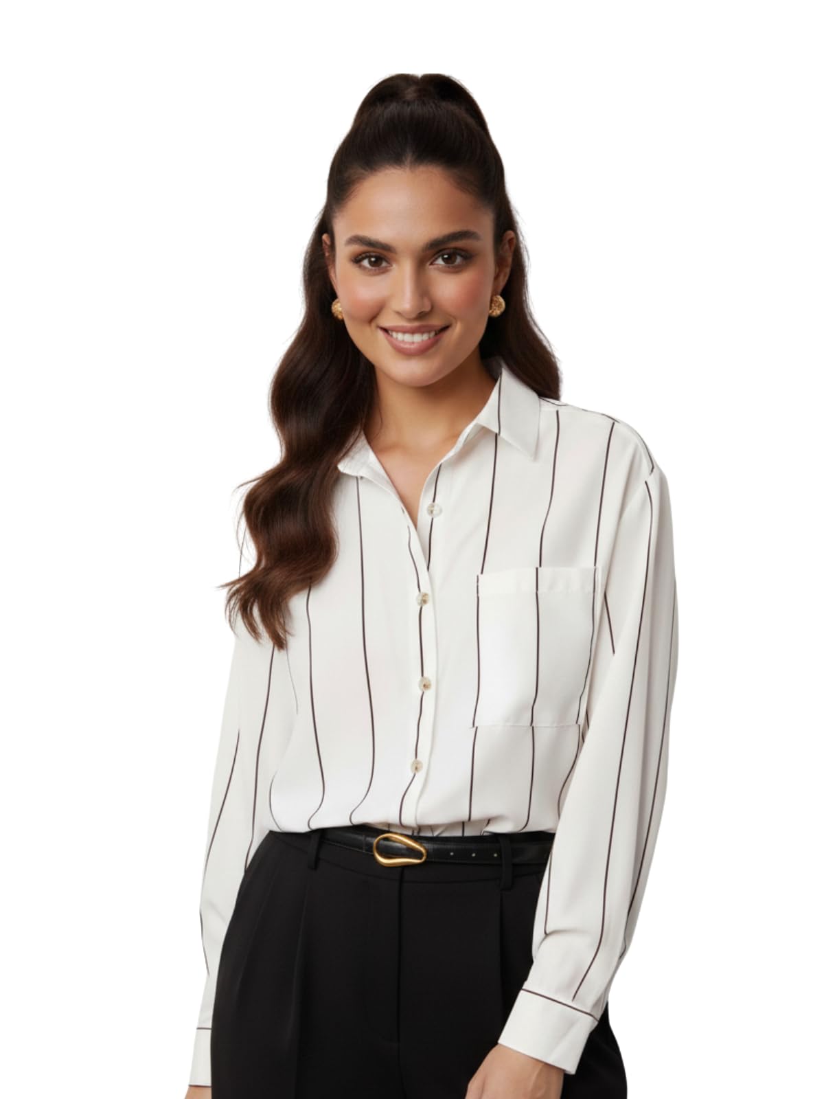 leriya fashion Shirt for Women | Shirt for Woman | Korean Style Full Sleeve Oversized Button Down Shirt’s | Tops for Women | Plus Size Workwear Top for Office & Casual Wear-picture-56