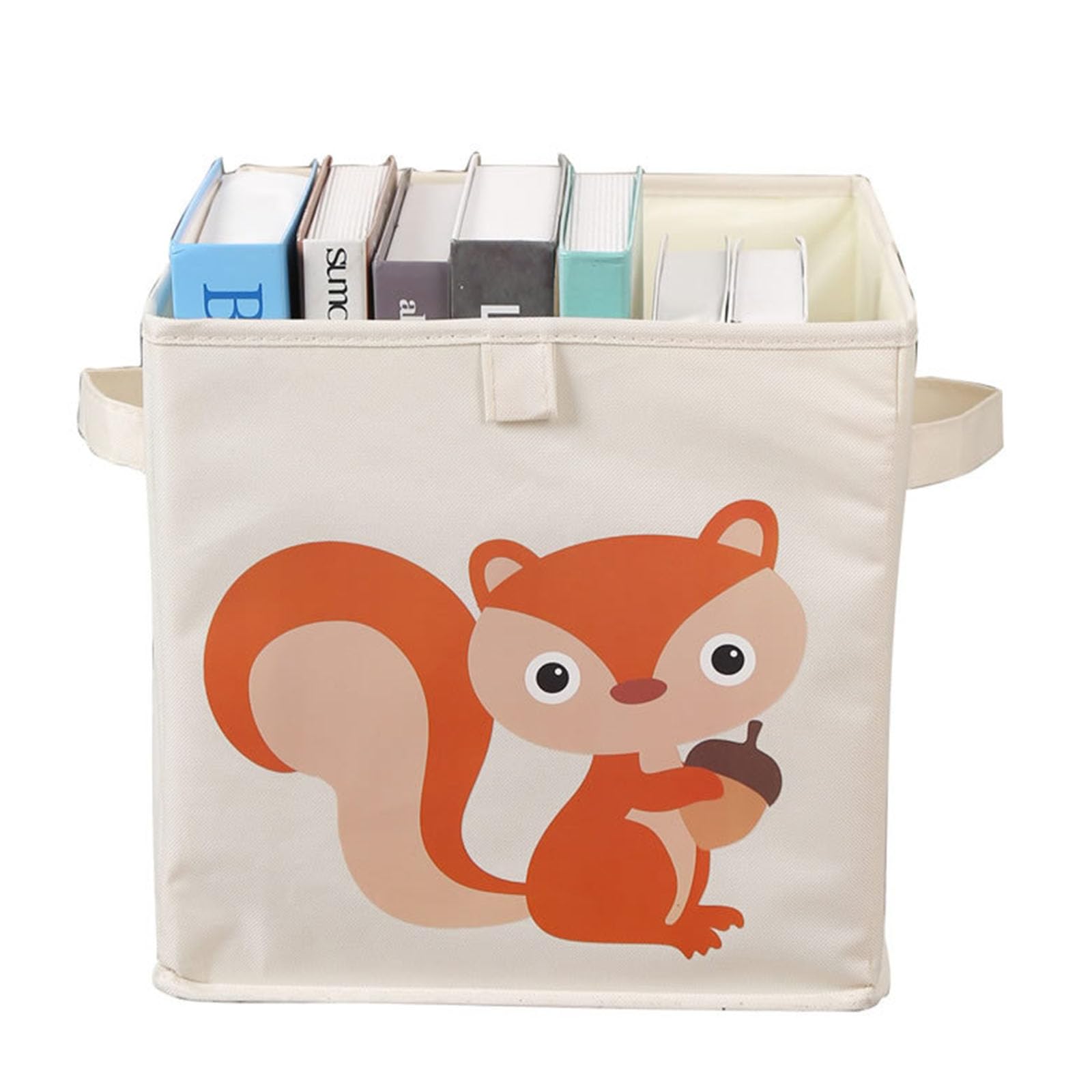 Yrohgkpn Boys Squirrel Print Cube Storage Box Foldable Toy Organiser Bin With Handles For And Girls Waterproof Oxford Cloth Basket Playroom Organiser