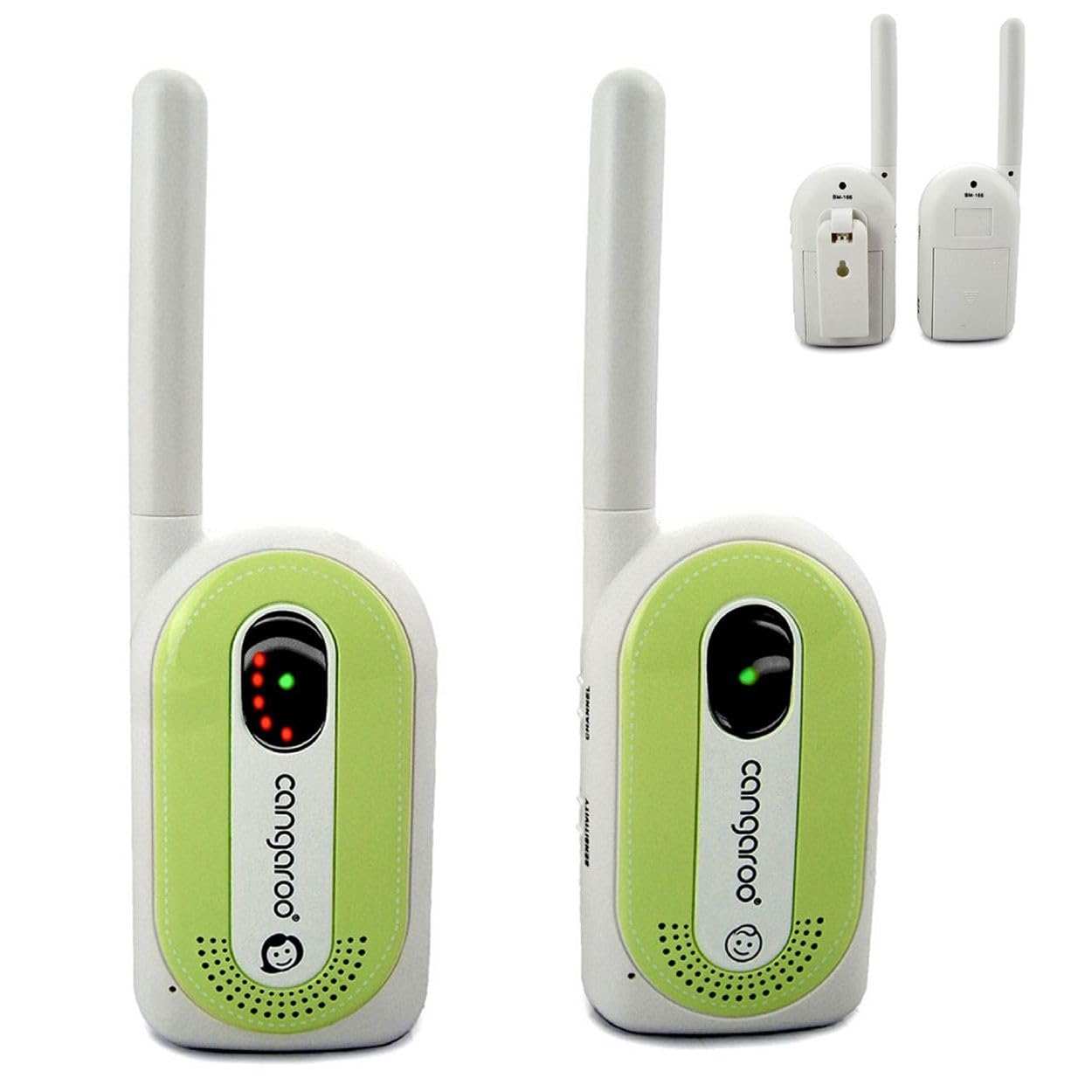 Babyphone Maternal Instinct bis 1,3 km Reichweite, Empfänger mit Gürtelclip grün