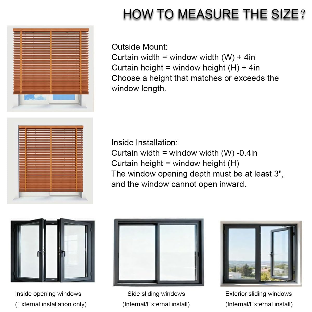 Veneziane In Legno Per Finestre, Tende Veneziana Oscurante e Isolante, 55 66 72 85 105 165 215 cm Impermeabile Per Ufficio e Casa, Veneziana Orizzontale In Legno Massello(Naturale)