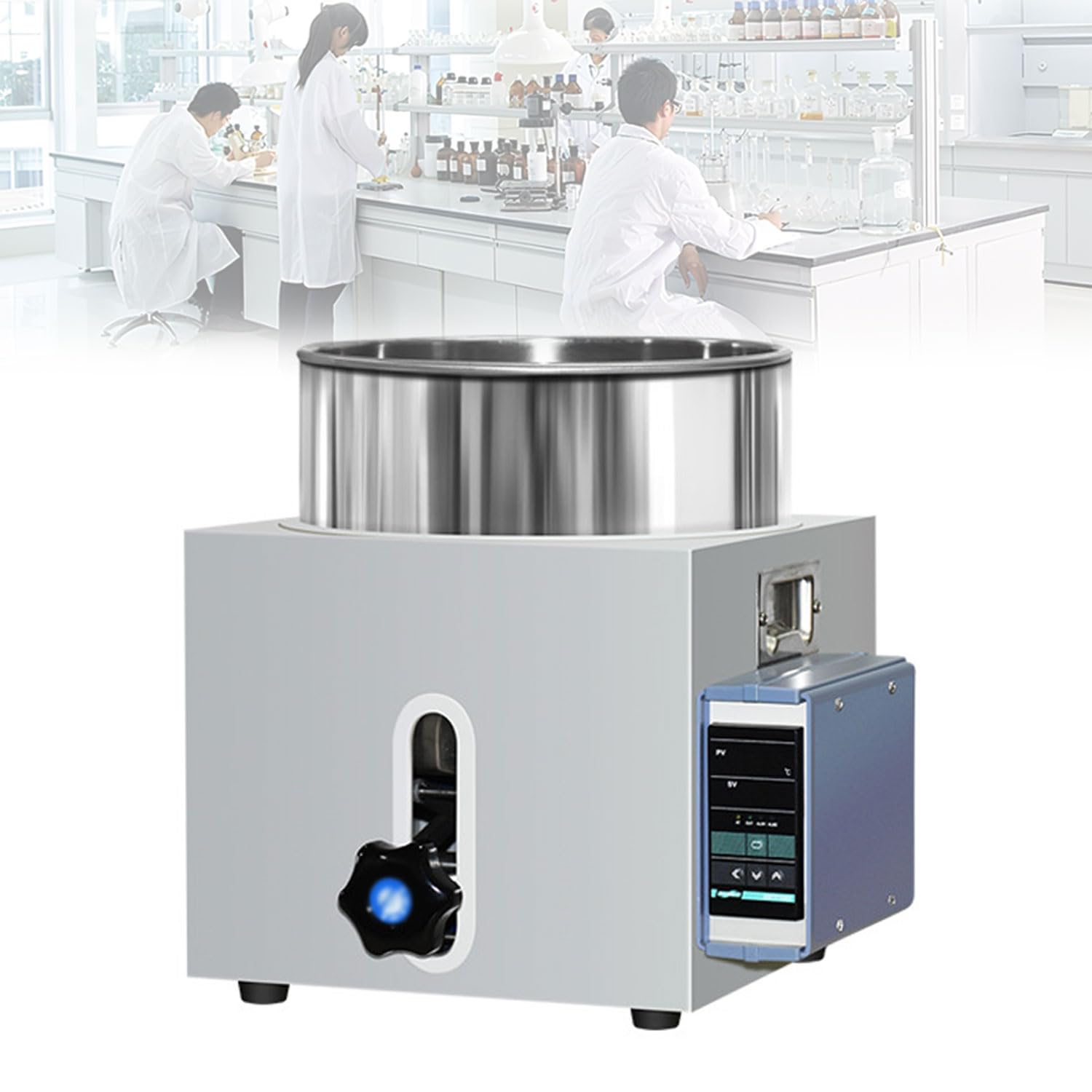 Baño María De Laboratorio De 1500 W, Dispositivos De Calentamiento Digital con Revestimiento De Acero Inoxidable De 5 L, Carrera De Elevación De 120 Mm, Control De Temperatura De 250 ℃