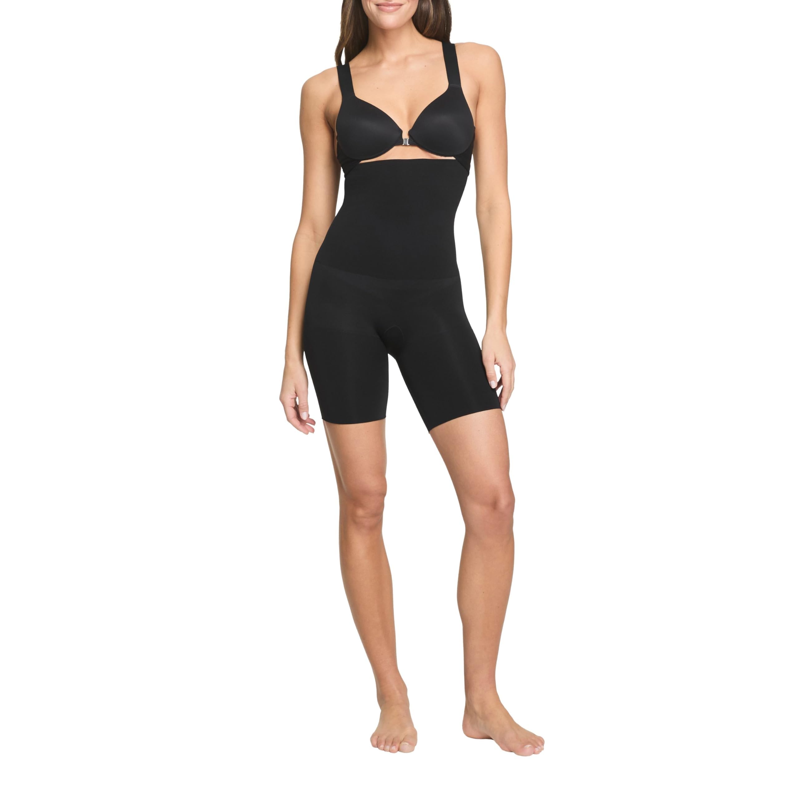 Spanx Womens High-Waisted Mid-Thigh Short Shapewear Briefs, Very Black, M UK