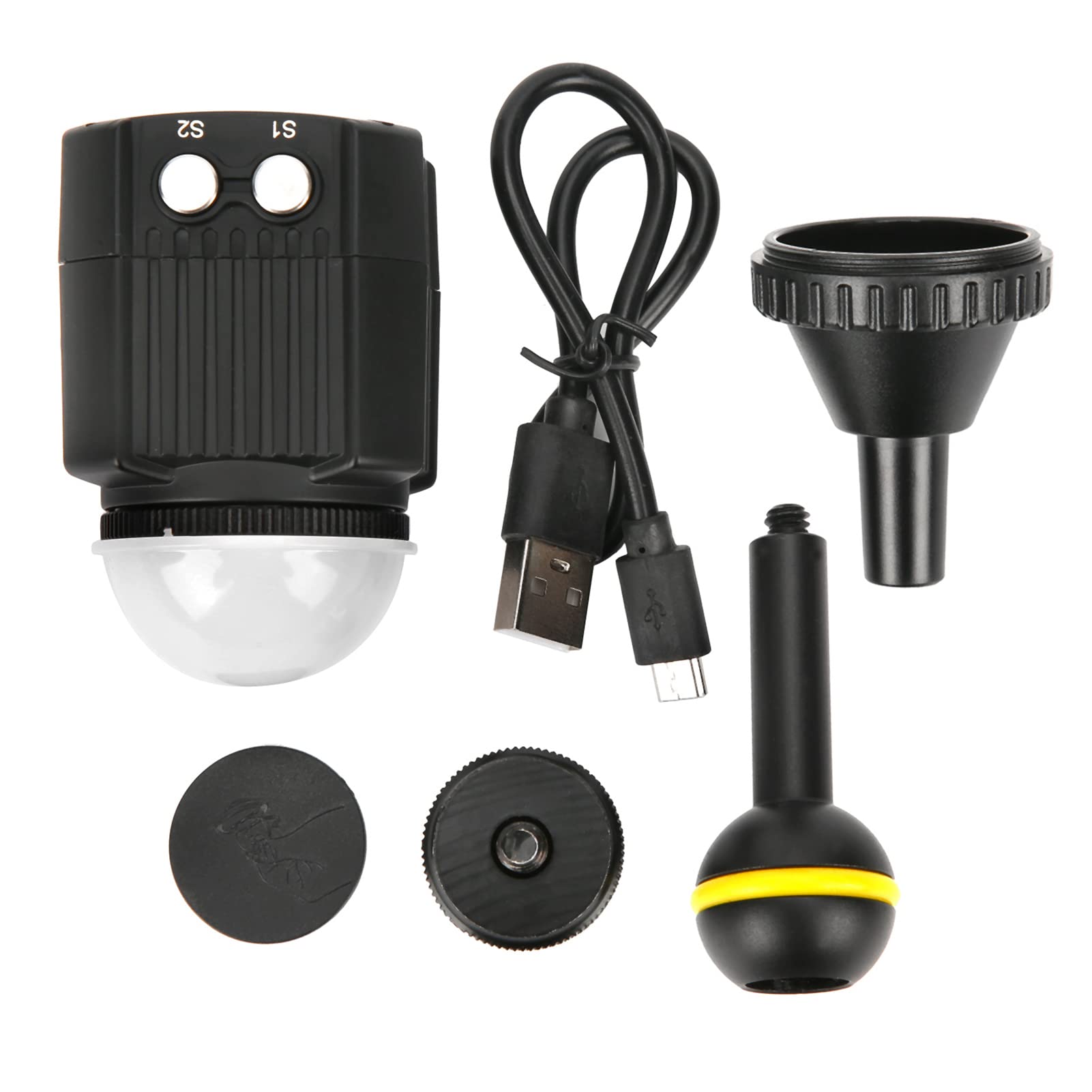 Lumière LED sous-Marine, Lumière de Remplissage de Photographie de Plongée de 60 M (197 Pieds), Lumière Vidéo LED étanche de Remplissage de Lumière de Nuit de Plongée sous-Marine Haute Puissance