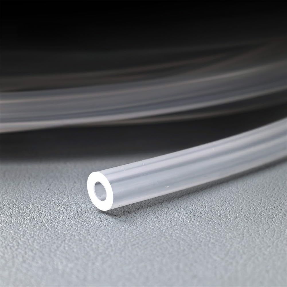 Tubo in silicone 3 x 6 mm 50 m per parti di ricambio per macchine da caffè, tubo flessibile ad alta temperatura per uso alimentare per linee di latte e acqua, compatibile con macchine da caffè