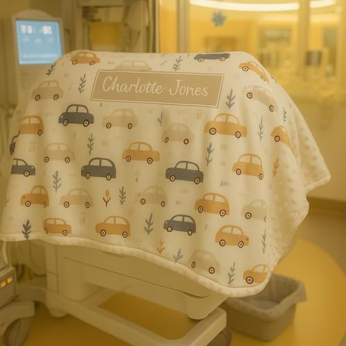 Miniatura 5 de Manta personalizada para recién nacido, gorro de nudo, traje de regreso a casa, canastilla para bebé recién nacido, regalo esencial de Navidad para