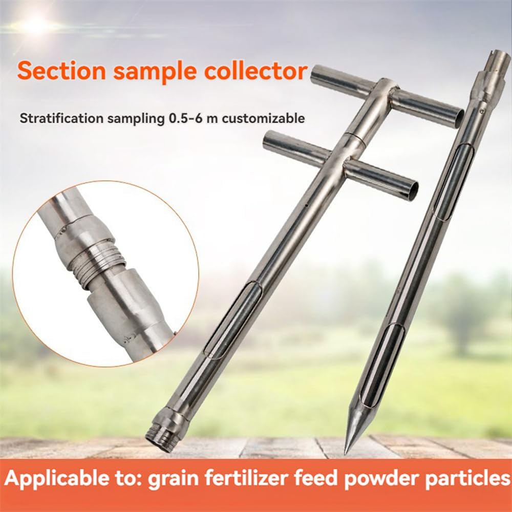 Campionatore Con Sonda Per Cereali Campionatore Per Polveri Campione Solido In Acciaio Inossidabile Campionatore Con Sonda Per Cereali Fertilizzante Per Cemento Sonda Di Camp(Size:φ32mm * L2.5m/8.2ft)