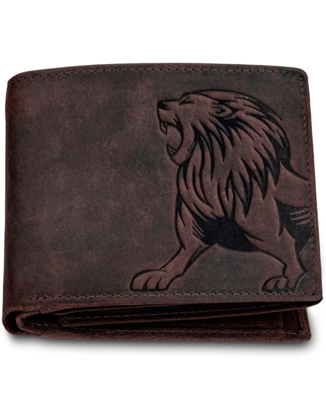 g&h Leo Vintage Brown Leather Wallet for Men with RFID Blocking 10 Cards Slots-picture-33