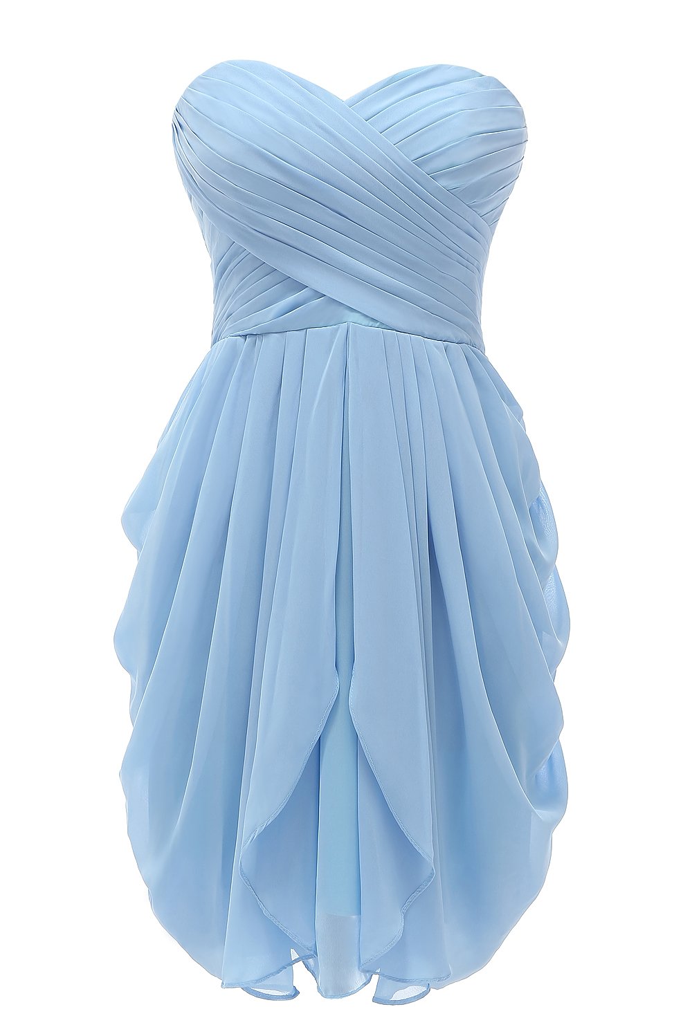 Kiss Dress Womens Bridesmaid Dresses Short Strapless Sweetheart Chiffon  Prom | Desertcart Suriname
