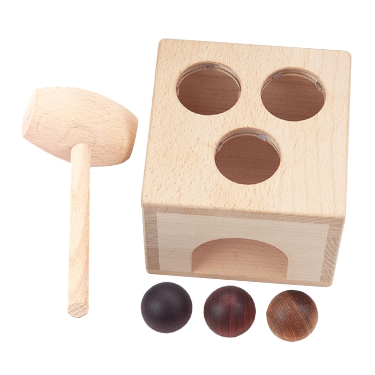 Hohopeti Giocattolo in Legno per Bambini Set Classica di Percussione Educativa Montessori per Sviluppare Coordinazione Occhio-Mano e Attenzione
