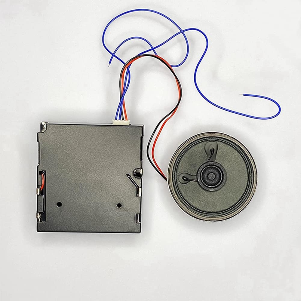 Reinscer Mouvement à quartz avec aiguilles noires, haut-parleur de boîte à musique, à piles, mécanisme mélodique pour montre DIY