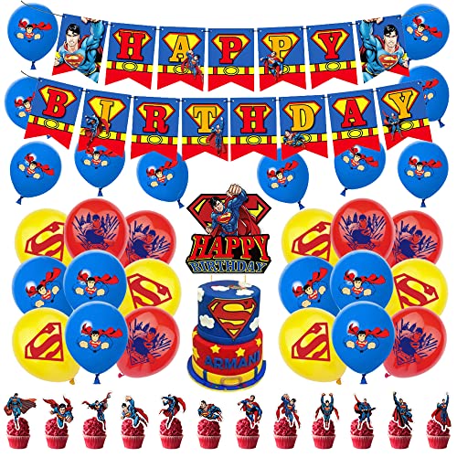 Decoración Cumpleaños Superman Cumpleaños Globos Superhéroes Globos Decoracion Vengadores Decoración Fiestas Cumpleaños Marvel Pancarta Superman Decoración Tarta Decoracion Cumpleaños