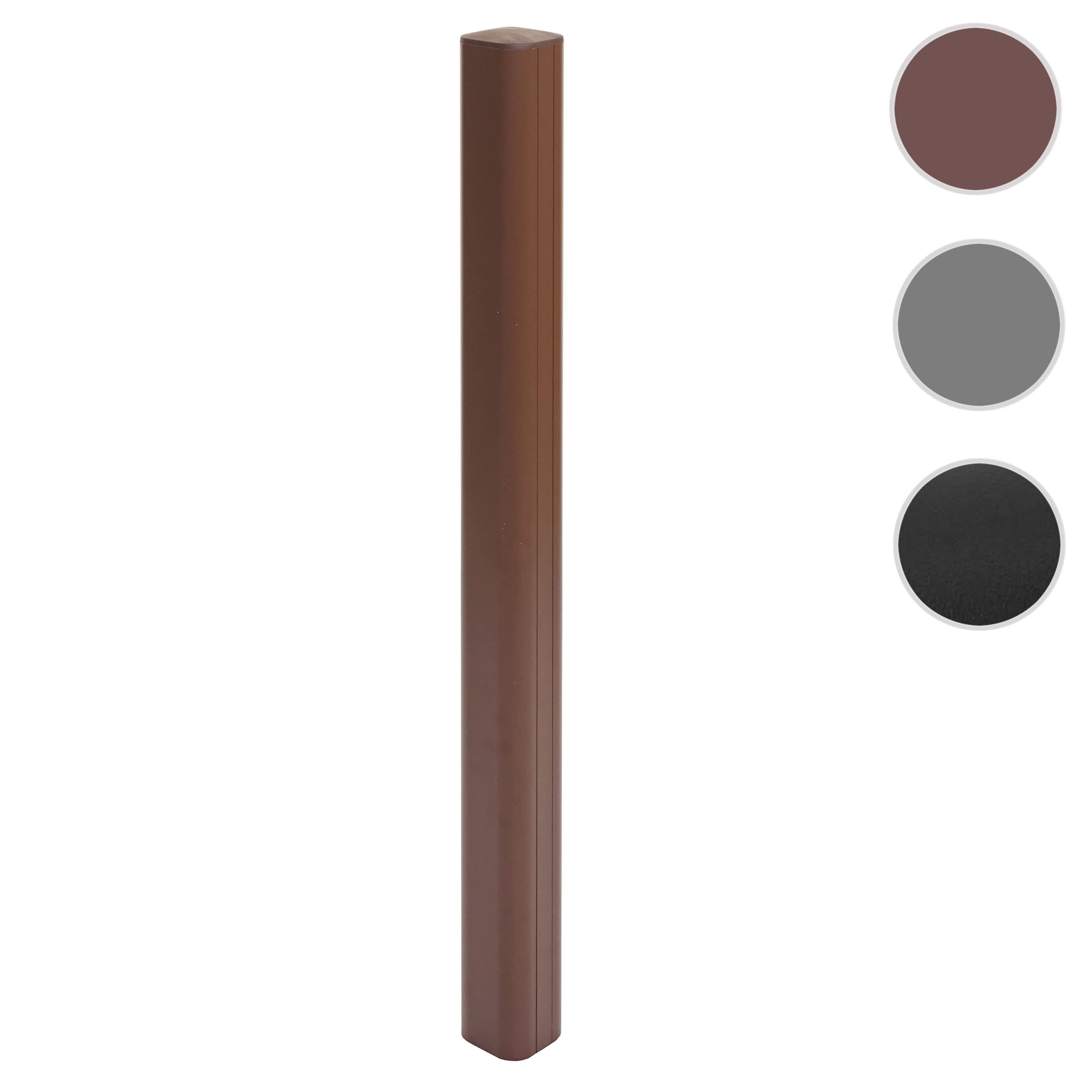 Mendler Aluminiowe słupki Sarthe-WPC, słupki słupki, system wtykowy - 98 cm, brązowy