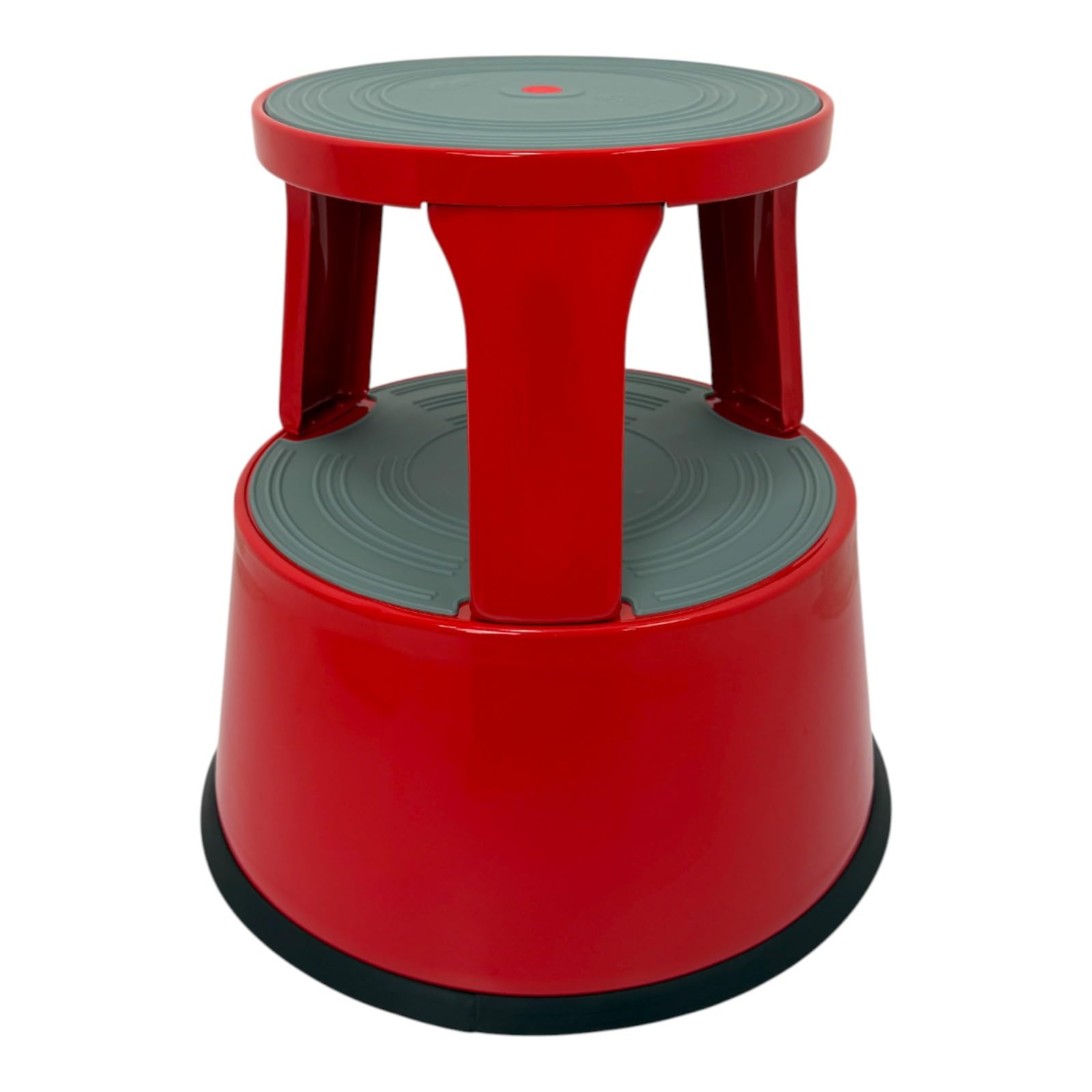 Heavy Duty Metal SUPASTEP Kick Step Stool in RED, Black, Blue And Grey White Load Capacity upto 150KG (Red)