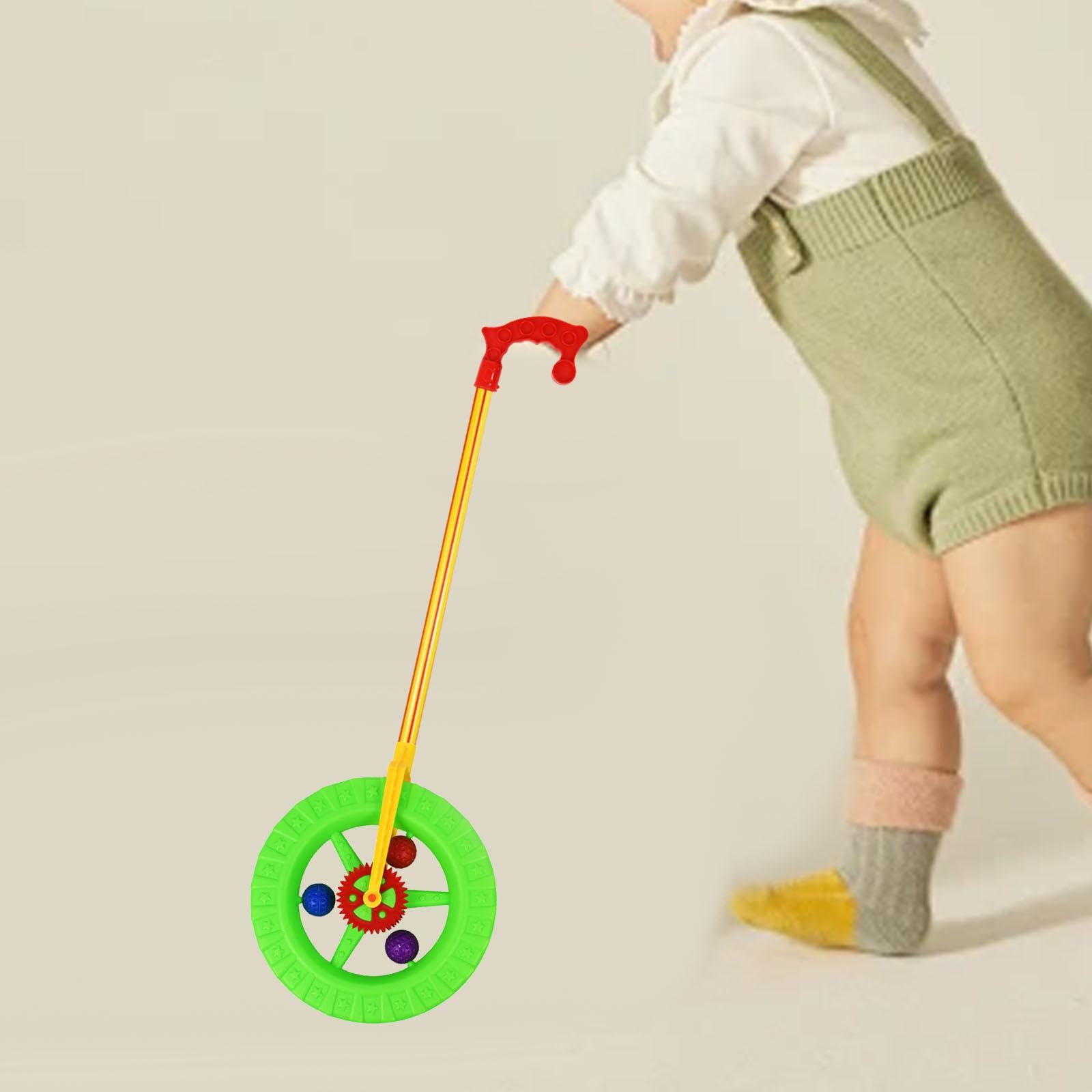 Giocattolo da Spingere con la Ruota attività di apprendimento in età prescolare Giocattolo da Spingere per Camminare per Ragazzi e Ragazze