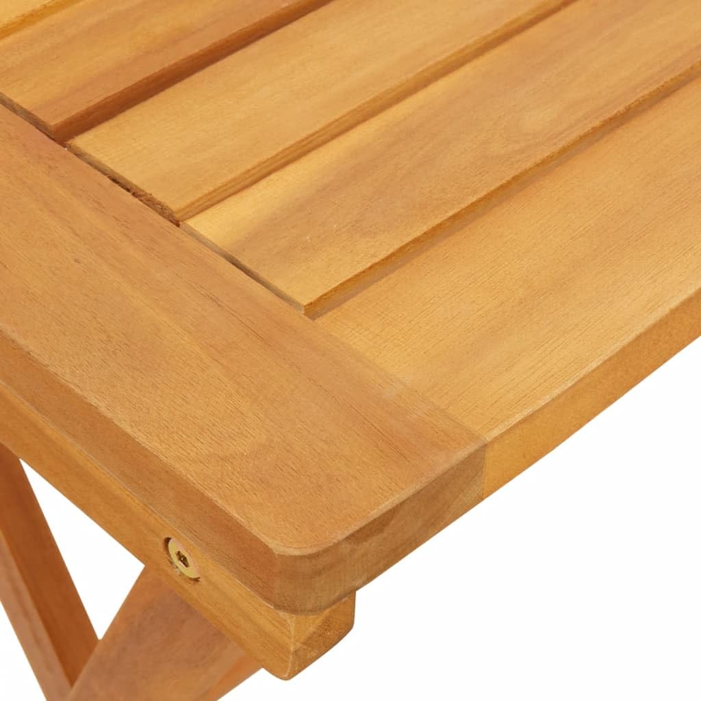 Tavolo da giardino pieghevole, 50 x 36 x 60 cm, in legno massiccio di acacia | Robusto legno duro tropicale, salvaspazio, per balcone, terrazza, giardino
