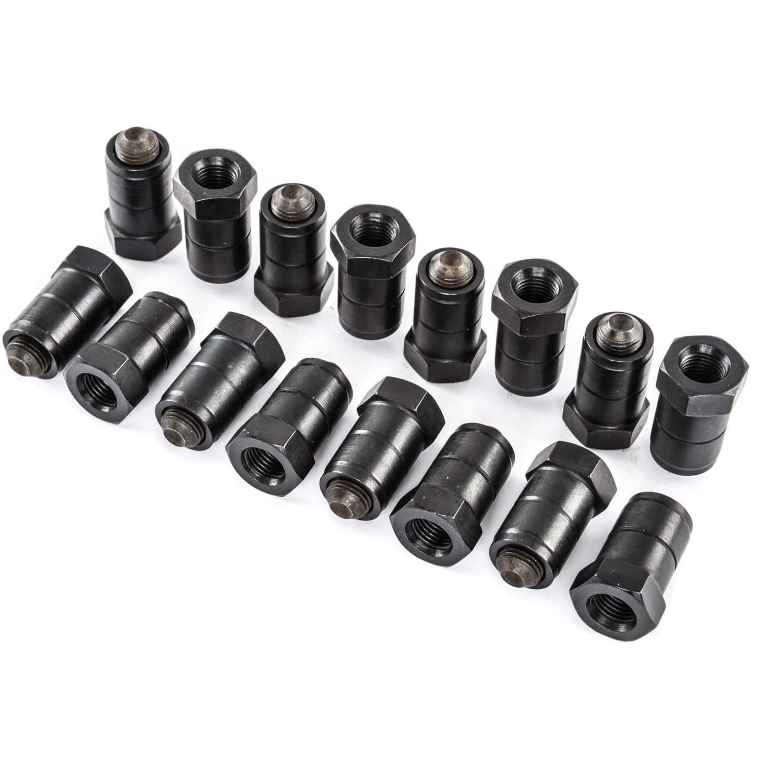 JEGS Poly Locks | 3/8 �-24 Thread | Set of 16 | Made in USA | .540 O.D. x 1 � Long with 5/8 � Hex Head