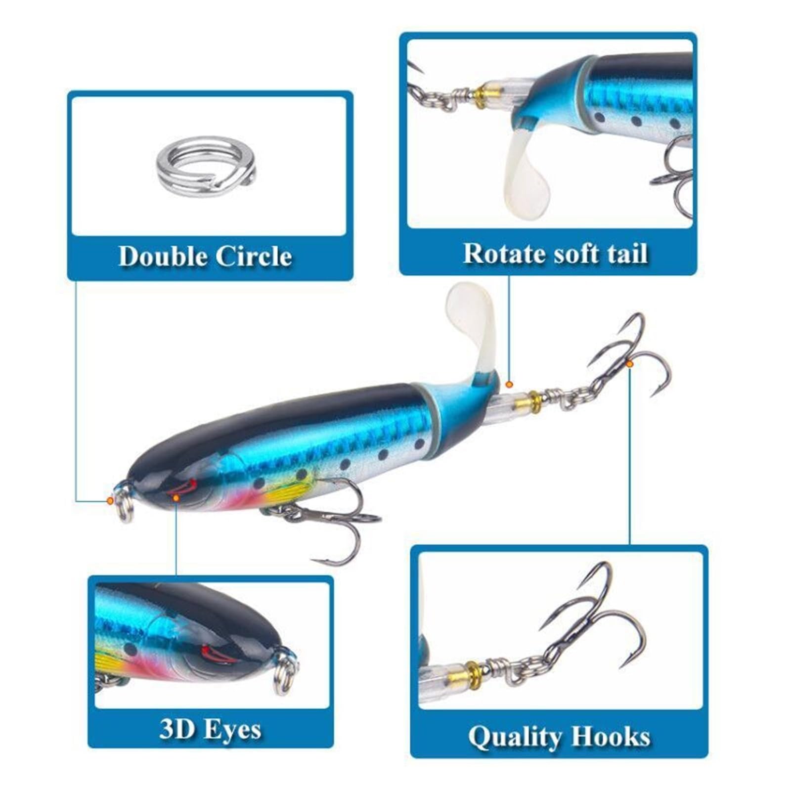 XILILHC Minnow przynęty wędkarskie 5/10 sztuk 13g/15g/35g Crankbaits, Woblery pływające górne wodne, obrotowy miękki ogon, szczupak, przynęta karpiowa, sprzęt wędkarski