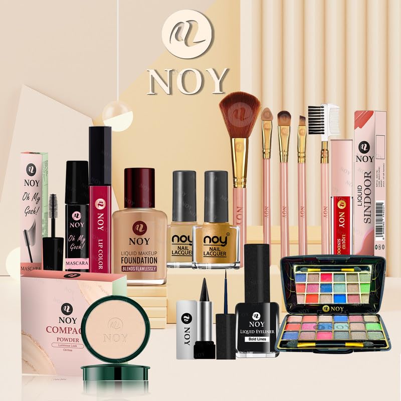 NOY Haute Couture Chic Runway Inspired Makeup Kits Set High Fashion Styles Non Transfer & Quick Dry NY#155 (Pack of-15)