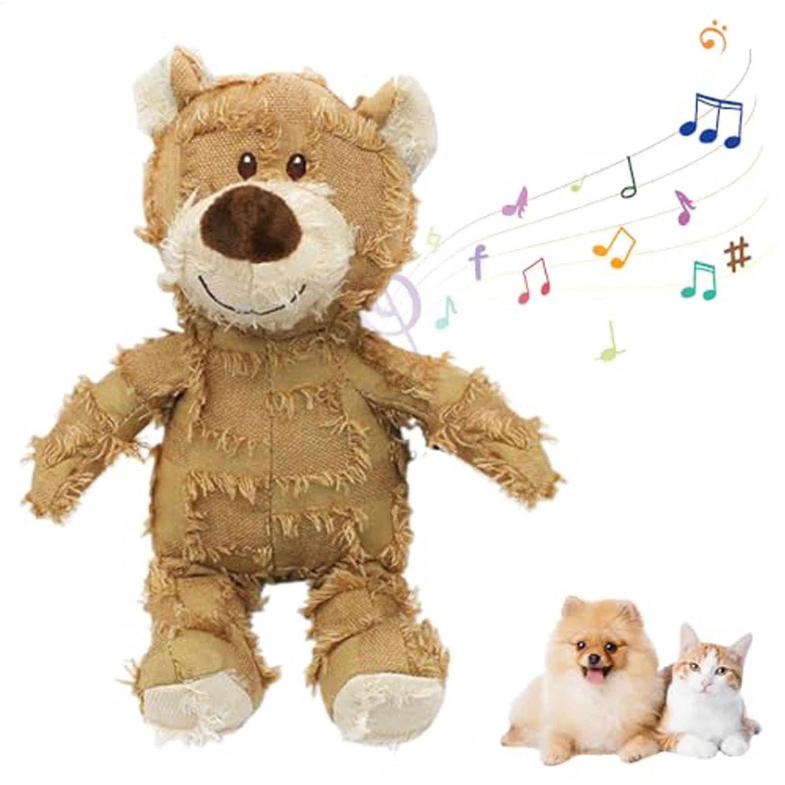 Dtaigou Indestructible Robust Bear, Upgraded Indestructible Robust Bear,Unbreakable Bear Squeaky Dog Toys,Indestructible Bear Dog Toy,for Small, Medium Dog, Puppy, Pets