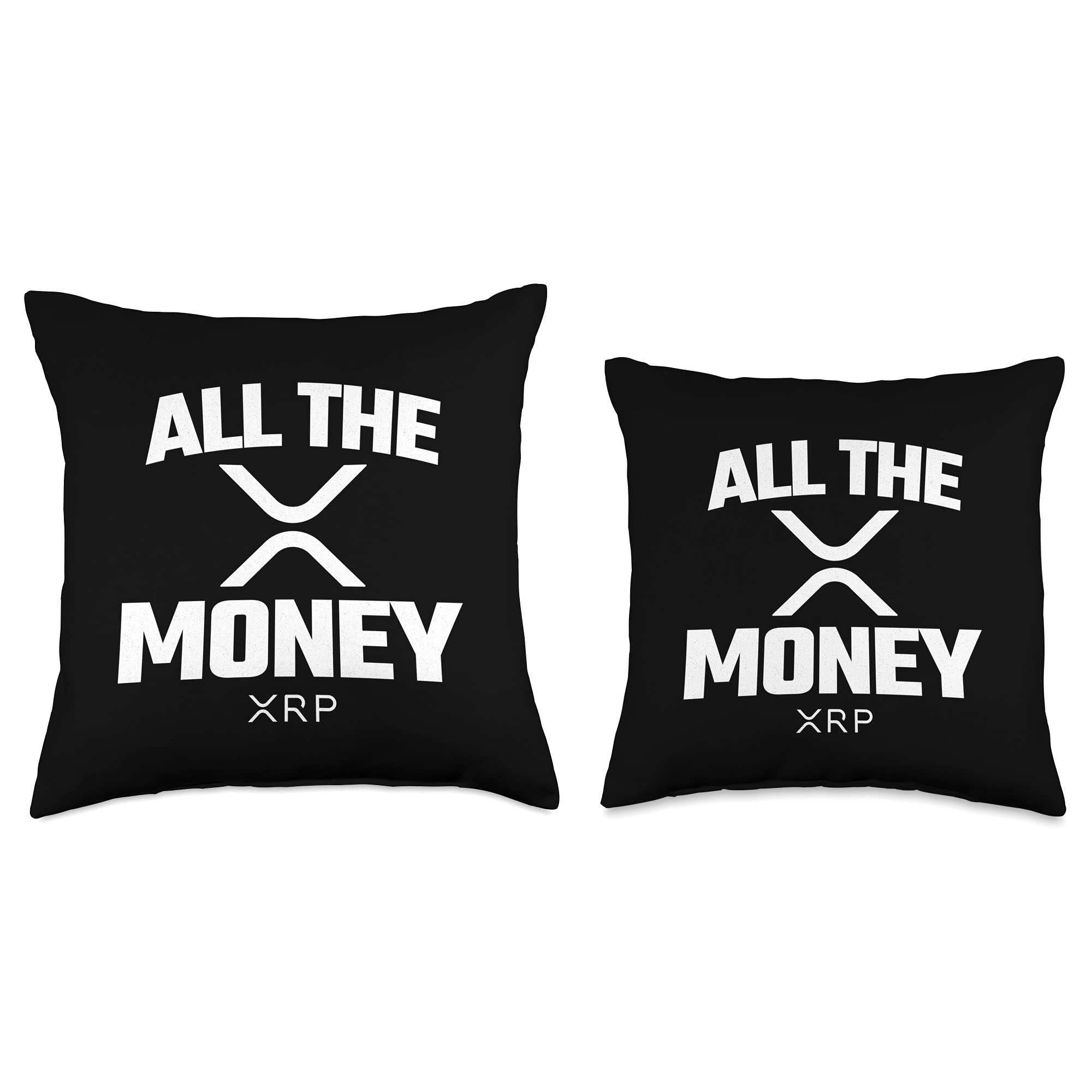 Amazon.com: Crypto Meme - XRP Cryptocurrency - All The Money - XRP Throw  Pillow : Home & Kitchen