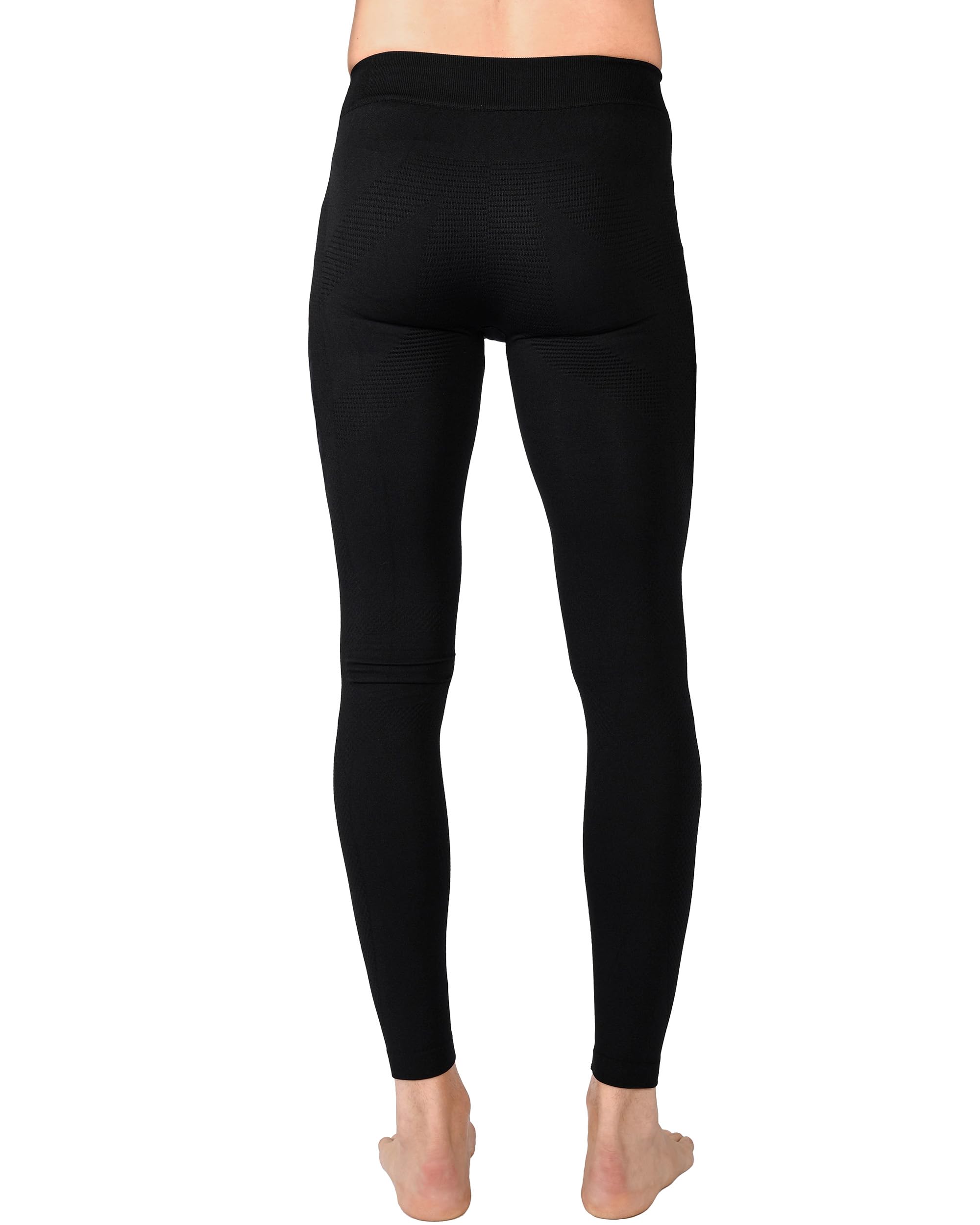 Iron ic - Leggings Homme Techniques Seamless Thermiques et Doux - Coupe Slim - Art. 600761 (Noir, XXL)