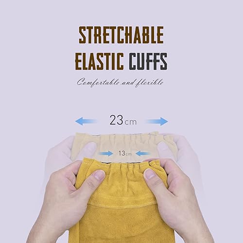 Miniatura 3 de HANDLANDY Mangas de soldadura resistentes al fuego, protección de brazo para hombres y mujeres