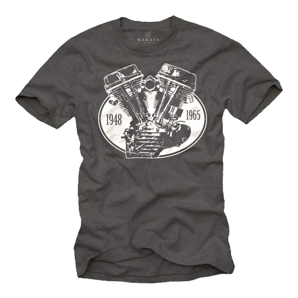 Makaya Biker T-Shirt Homme Panhead Chopper Moto Motard - 5