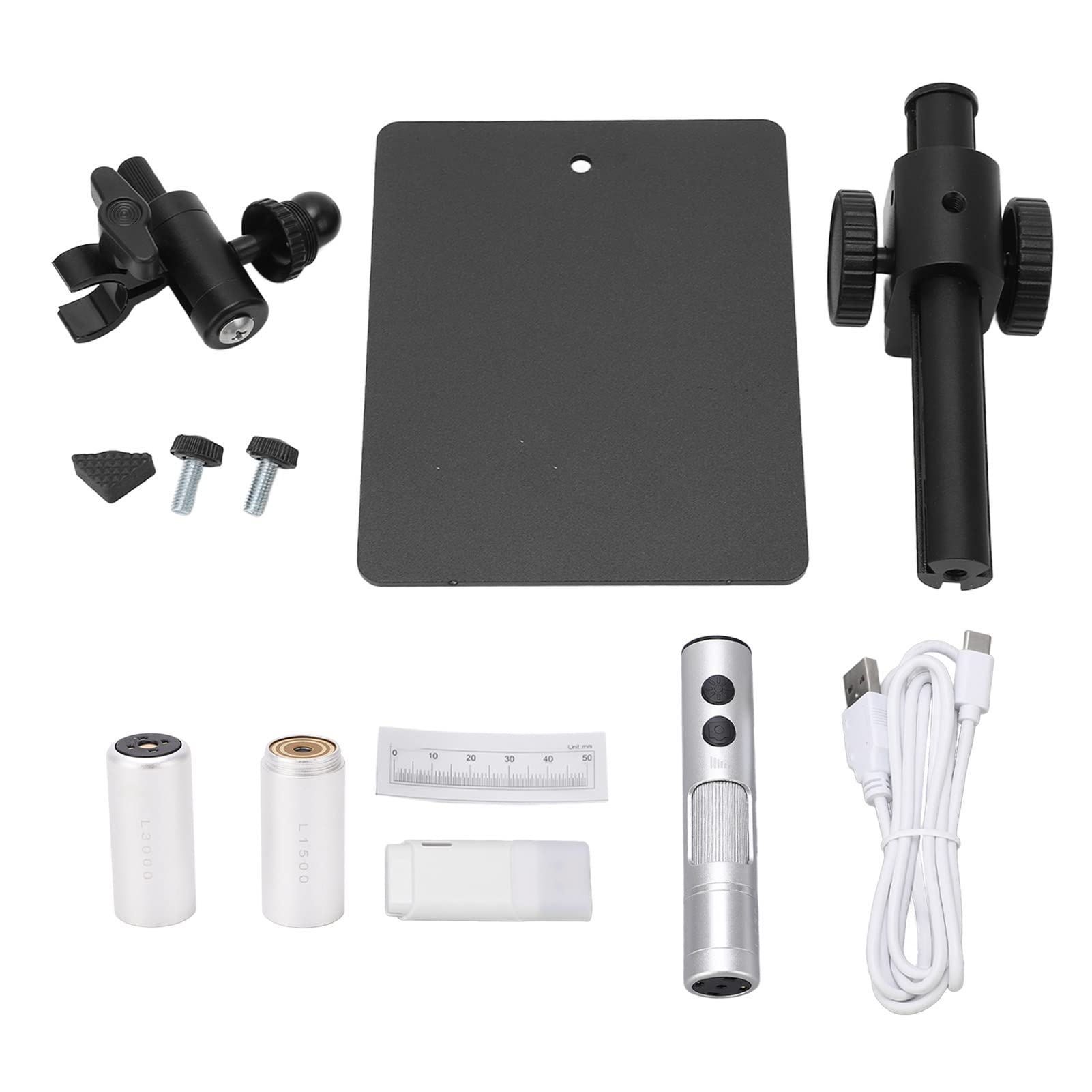 Ejoyous Lupa z Mikroskopem Cyfrowym Mikroskop Elektroniczny USB 12 MP 3840 X 3104 ze światłem LED i Obiektywami 750X 1500X 3000X Regulowany Stojak dla Użytkowników Laboratorium Napraw CNC