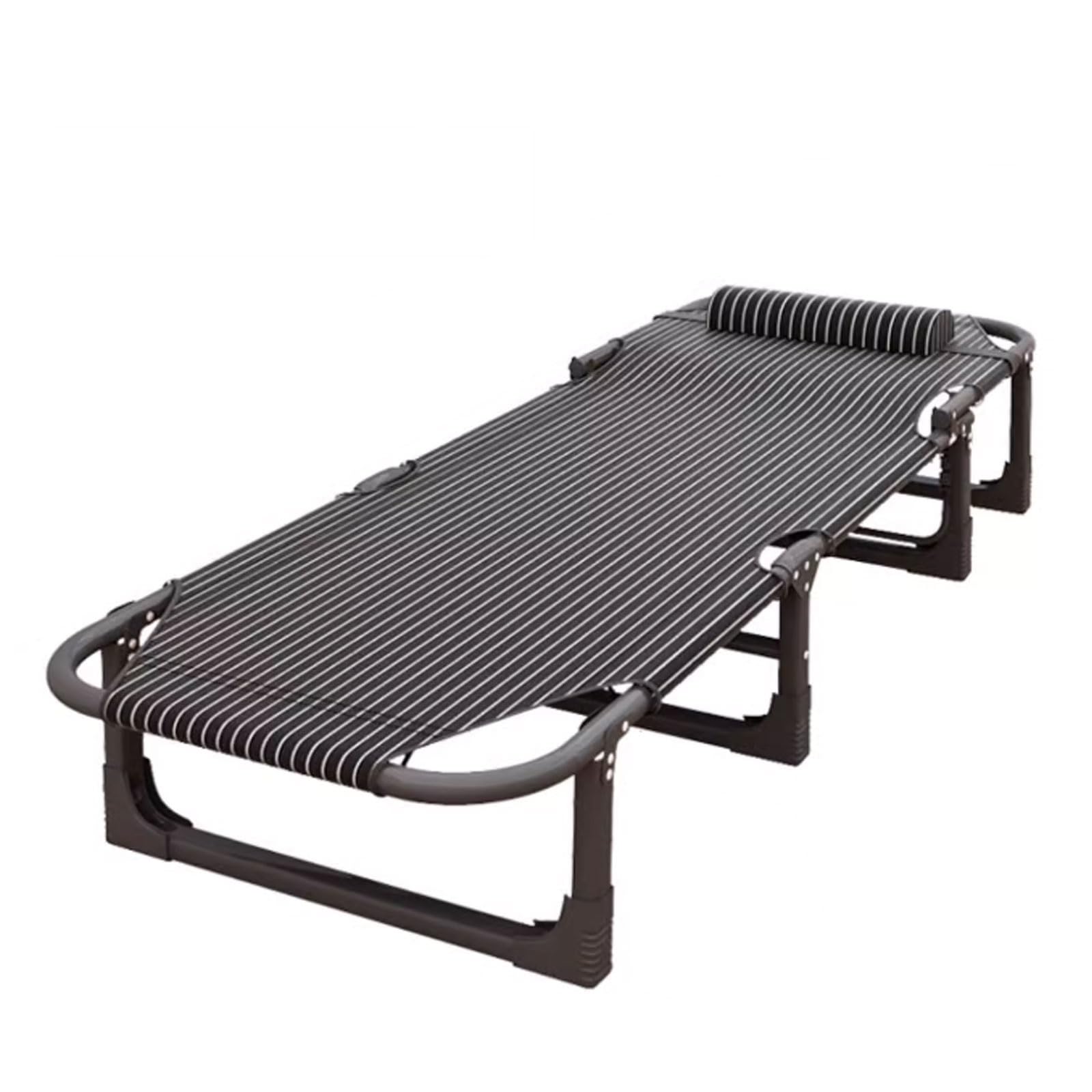 Brandina da Campeggio Pieghevole Tessuto Oxford Telaio in Acciaio al Carbonio Regolazione A 3 velocità per Tenda Arrampicata Pesca Backpacker Spiaggia(190 * 68 * 28cm)