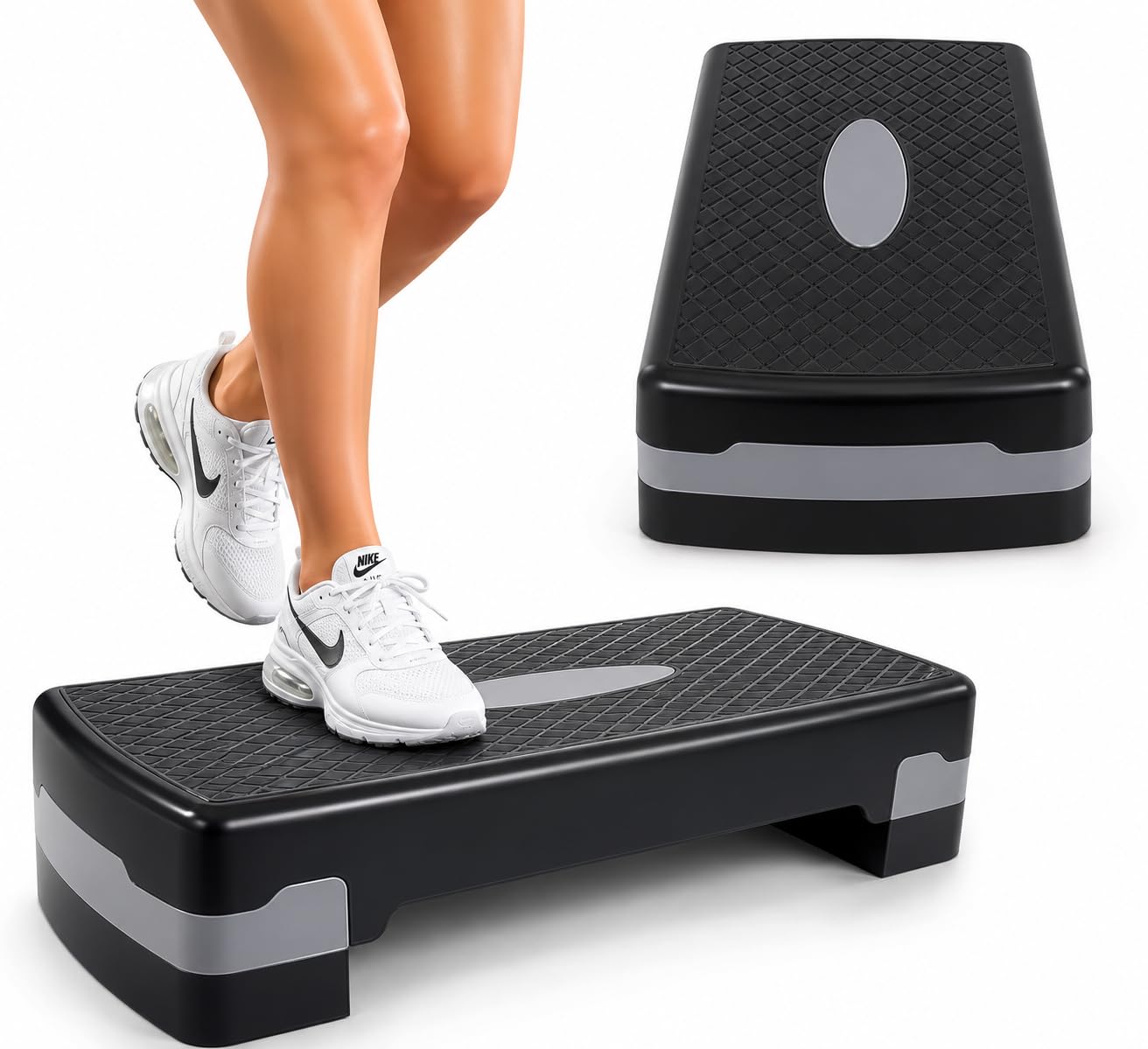 Step Academia Profissional Ajustável Para Treinos Funcionais | 2 Níveis: 10cm e 15cm,