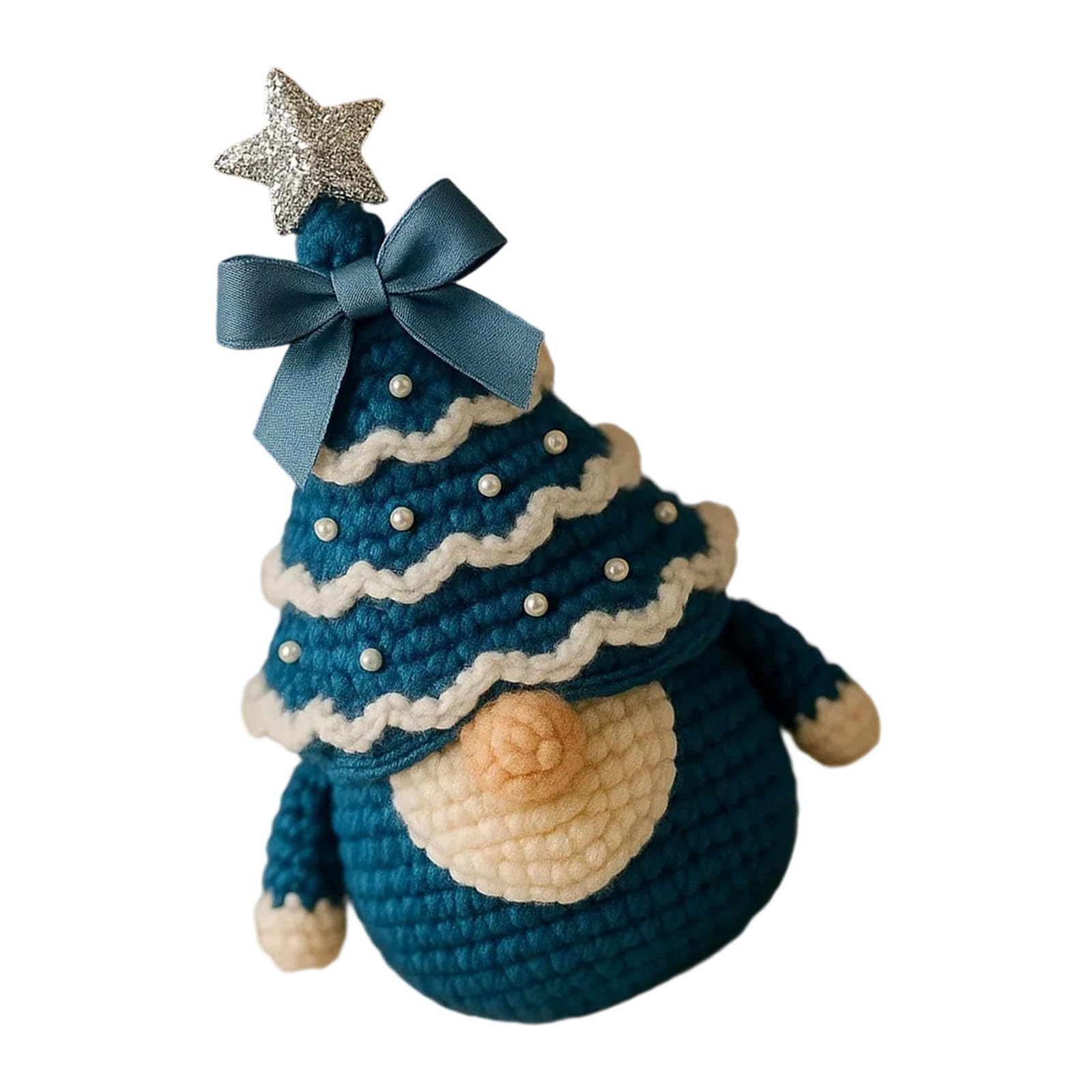 Tsophreniq Christmas Tree Gnomes Crochet Set Soft Cotton Yarns Decoration for Lovers Cotton Christmas Gnomes Craft Supplies