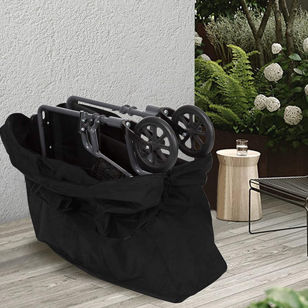 Bolsa de transporte Silla de Rueda, Bolsa de Viaje 600D Oxford Plegable impermeable y resistente Cubierta Protectora, para Andador y sillas de transporte snowboard Scooters (89 * 24 * 66cm,Black A)