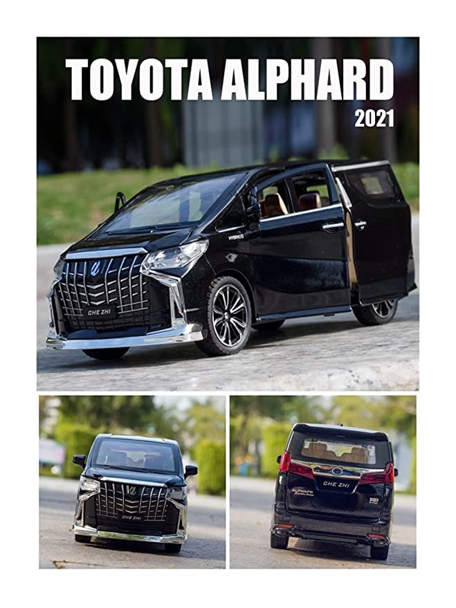 Image of Invite Enterprise 1:24 Scale Wheels Diecast Alphard Metal Model Pull Back Alloy Toys with Light and Sound Collection for Kids Boy Girl Gift 【Colors as Per Stock】