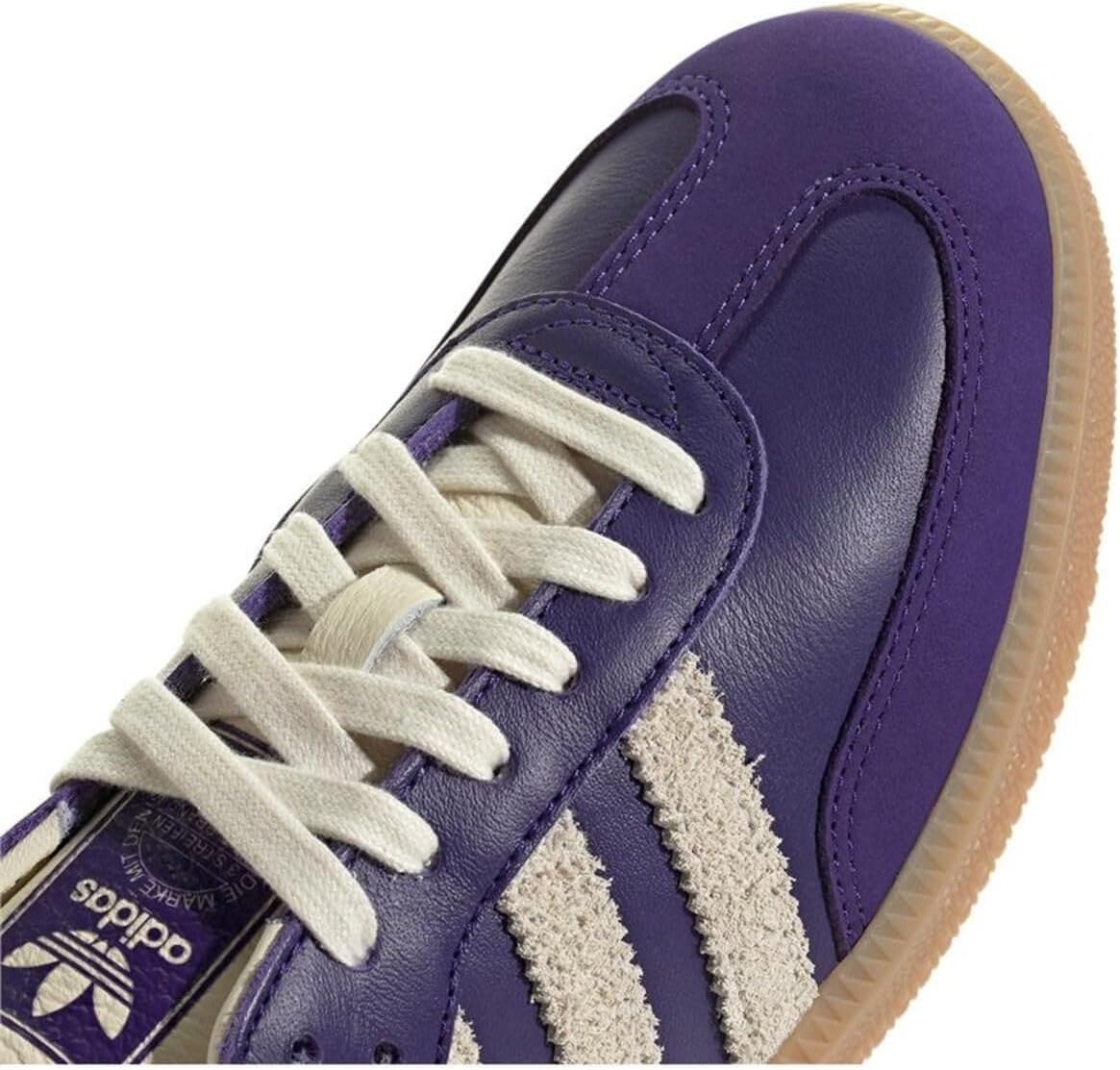 adidas Samba OG Women's Sneakers, Collegiate Purple/Cream White/Gum 3, Size 6 - Image 8