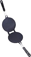 Vista 3 de Máquina para hacer conos de gofres y helados con control de dorado, rodillo moldeador y prensa de tazas, platos antiadherentes de 7 pulgadas