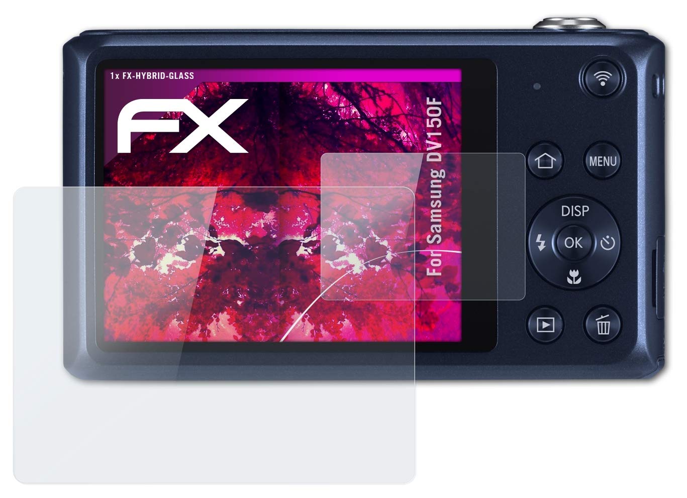 atFoliX Plastic Glass Protective Film compatible with Samsung DV150F Glass Protector, 9H Hybrid-Glass FX Glass Screen Protector of plastic (Set of 1)