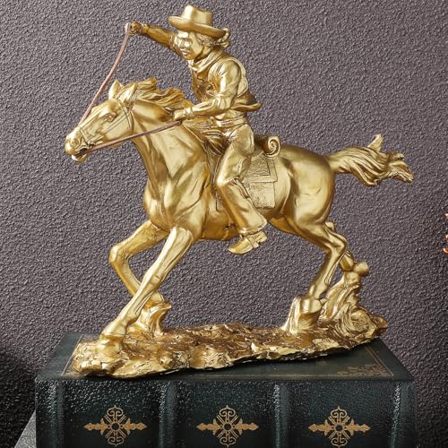 Statuette cheval dorée ORFOFE pour combler un vide déco sur étagère - 5