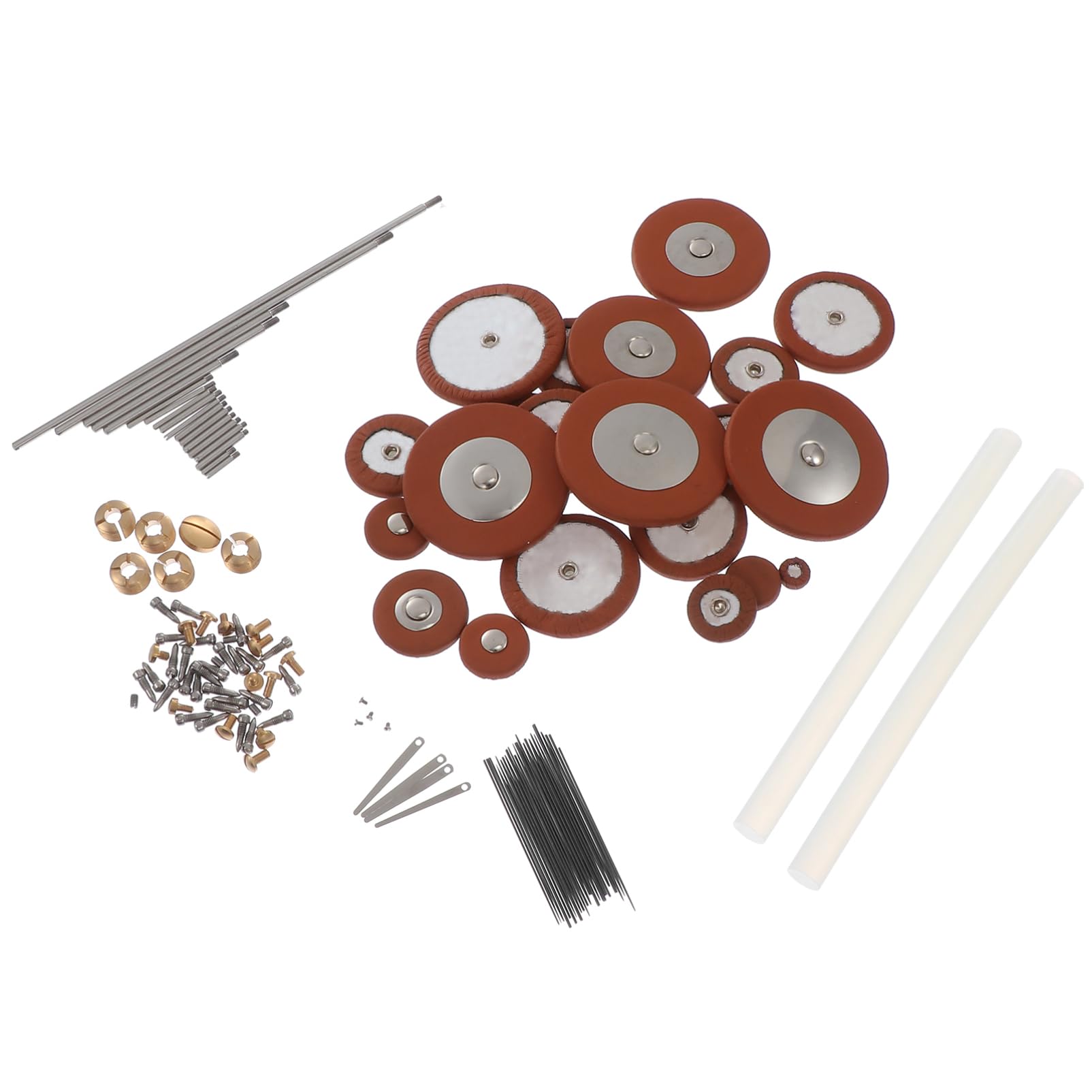 BESPORTBLE Kit di Manutenzione Sax Alto Professionale Accessori per Riparazione e Sostituzione Parti Metallo e Pelle Set Completo