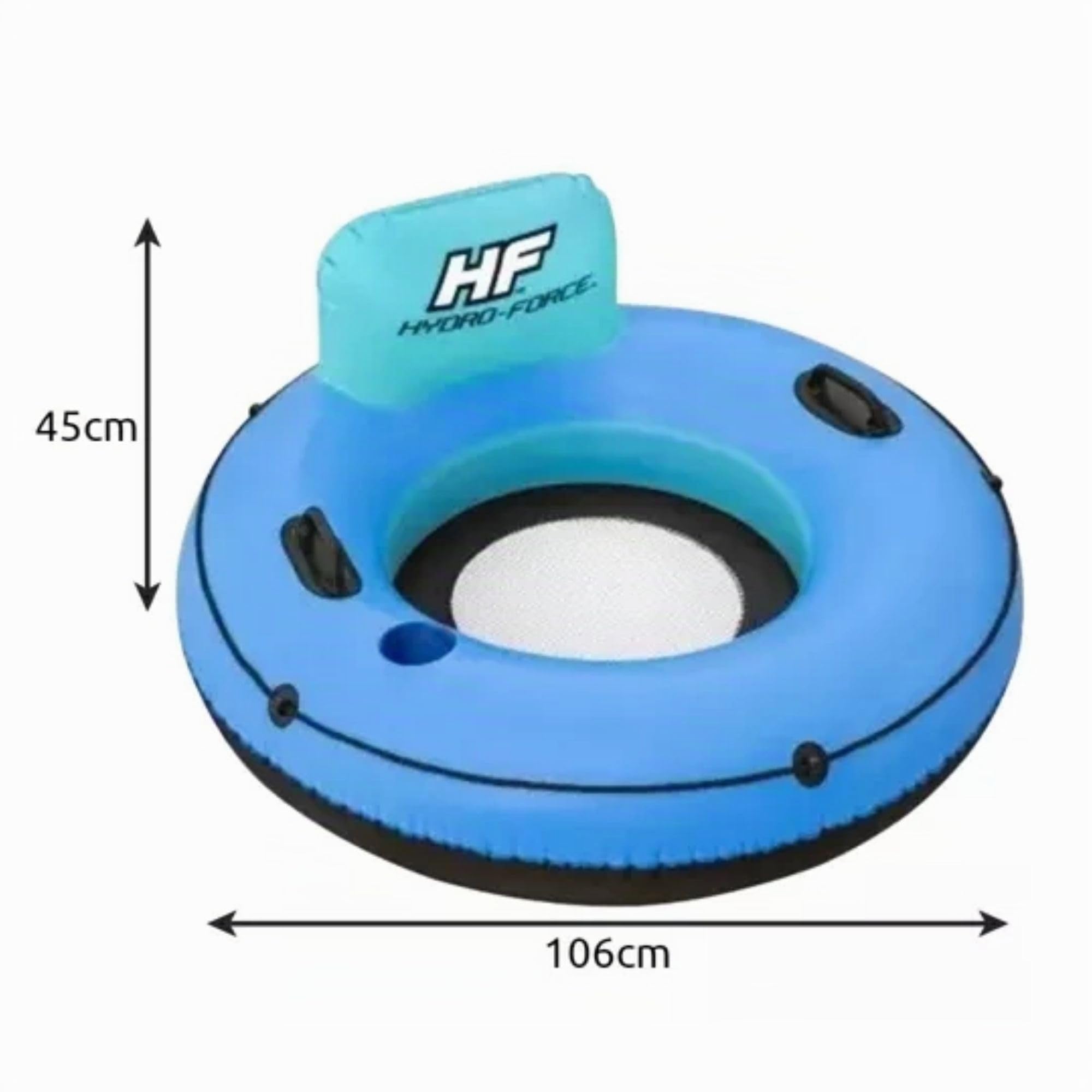 Bestway 43108 - Ciambella Poltrona Coolerz Luxury, 119 cm, Blu/Bianco