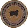 Vhc brands primitive tabletop kitchen heritage farms tan sheep jute trivet  urban country home decor