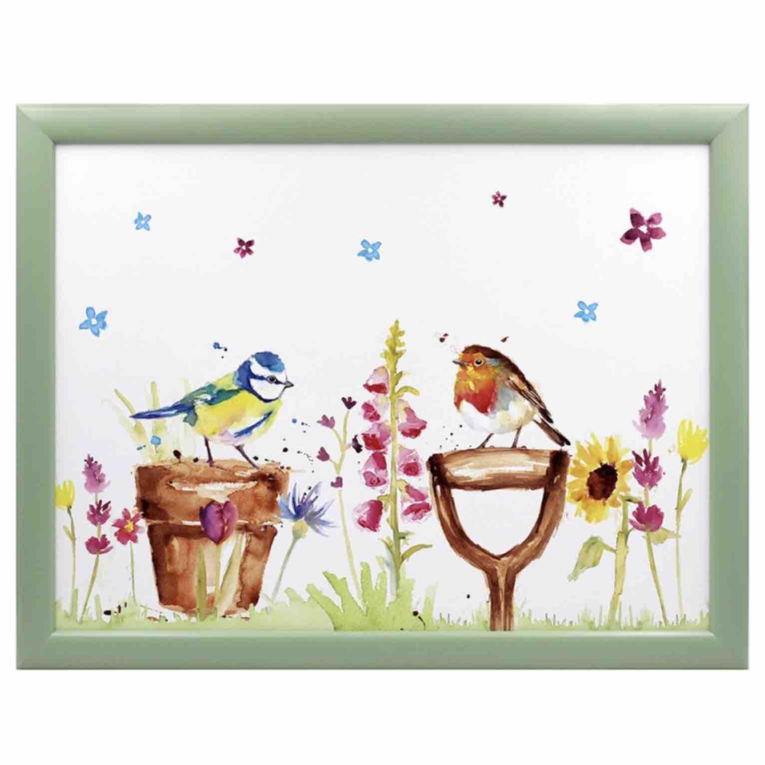 The Leonardo Collection Cushioned Laptray with Cushion Back - Garden Birds Statement Homeware Gift for Him/Her — image 1