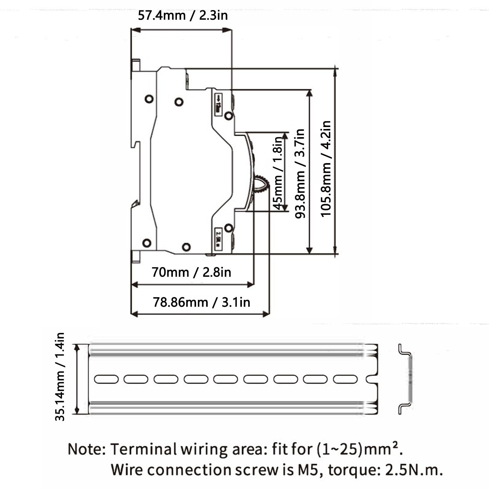 BORDSTRACT 2P 40A Interruptor de transferencia automática de doble potencia, conmutación rápida para generador, 220VAC