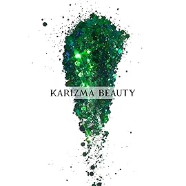 KARIZMA Poison Ivy Body Glitter. 10g Chunky Hair Eye and Body Shimmers for Women. Rave, Festival Accessories, Cosmetic Makeup. Loose Set