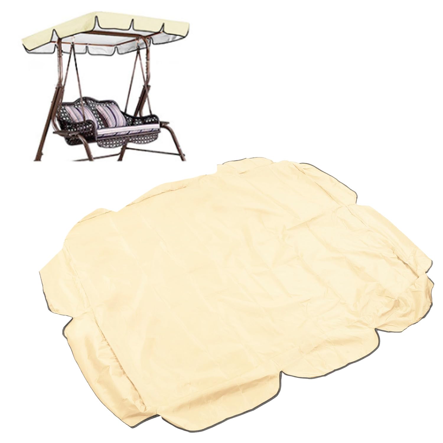 Photo 1 of 2 Seat Swing Chair Canopy Waterproof Canopy Cover Garden Furniture Cover