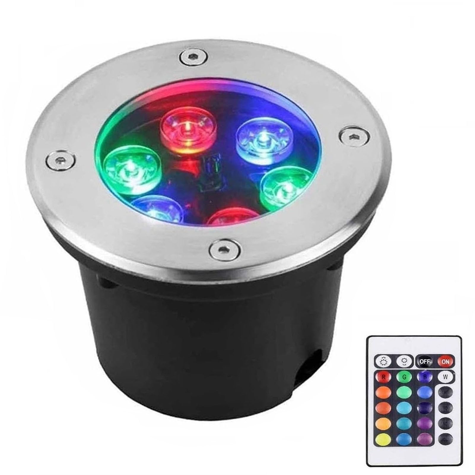 Luces De Paisaje Submarino - Foco LED Piscina, Foco Sumergible IP68, Foco Sumergible LED Con Cambio De Color RGB, Para Jardín, Focos De Piscina, con Mando A Distancia ( Color : 24V , Size : 12w )