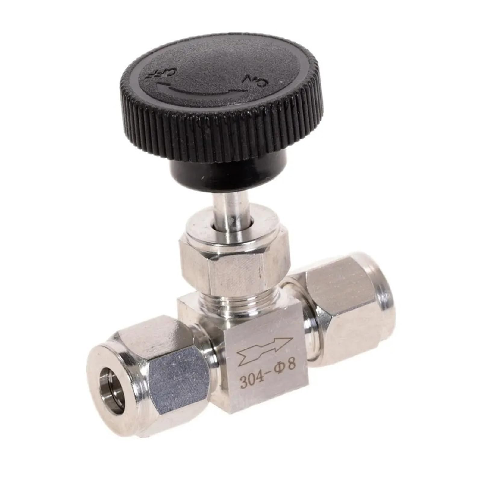 Válvula de aguja de acero inoxidable 304 de 8mm de alta resistencia química