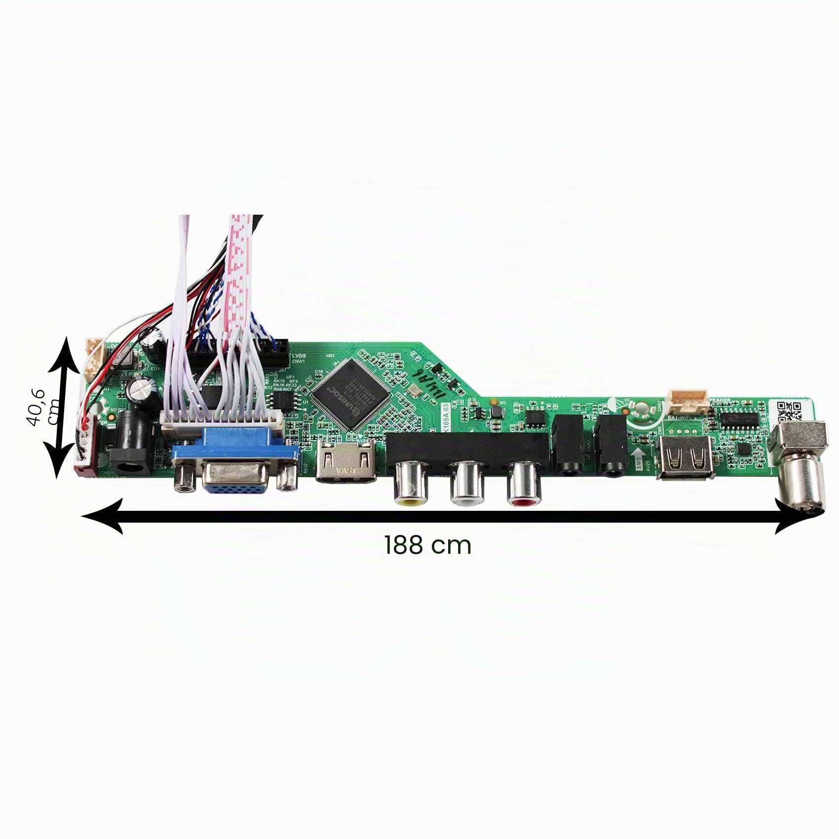 VSDISPLAY Carte Contrôleur H/D VGA USB 40Pin pour 17.3" 1600x900 | LP173WD1 B173RW01 LTN173KT01-A01 N173FGE-L21 N17306-L02 LVDs WLED Écran LCD