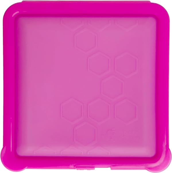 Big Bee, Little Bee SoftShell Reusable Silicone Food Storage Container - Clamshell Snap-Close Design, No Lost Lids, Easy