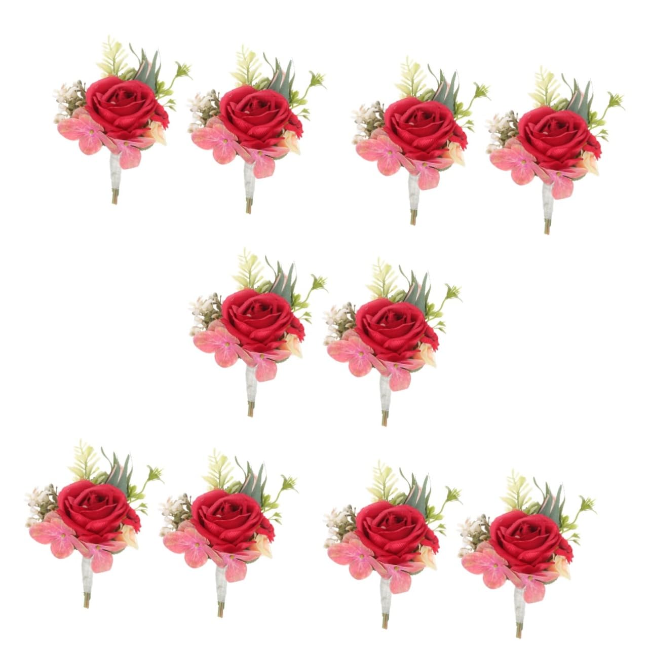 Alipis 10stücke Hochzeits-Boutonniere Aus Kunstblumen Elegante Ansteckblumen Für Bräutigam Und Trauzeugen Vintage Stil Für Hochzeiten Und Festliche Anlässe